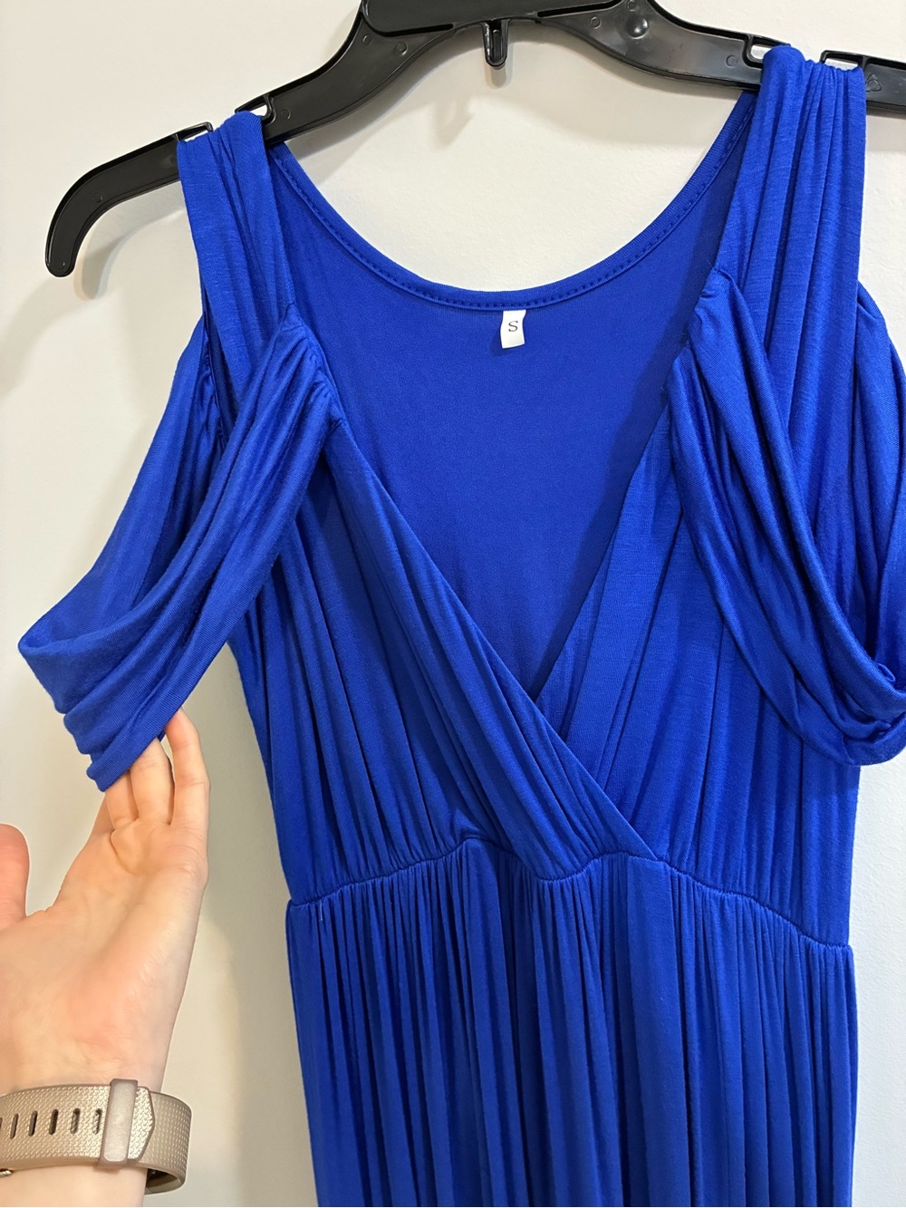 Royal Blue Maternity Maxi Dress Small - Picture 3 of 11